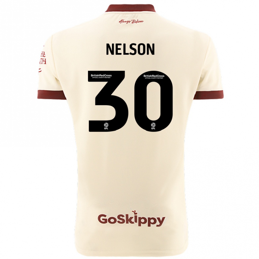 Femme Football Maillot Raekwon Nelson #30 Blanc Crème Tenues Extérieur 2024/25