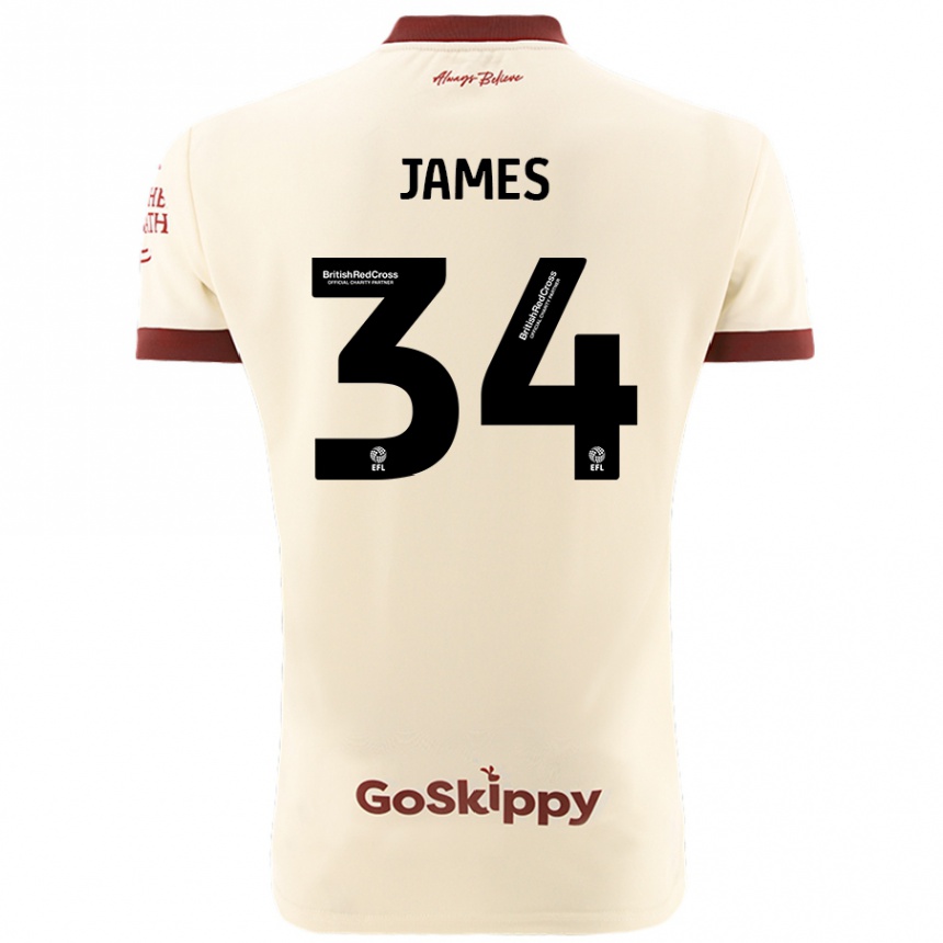 Femme Football Maillot Joseph James #34 Blanc Crème Tenues Extérieur 2024/25