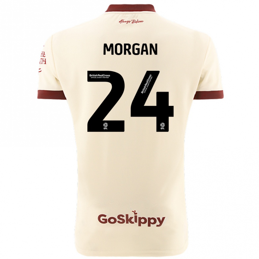 Femme Football Maillot Ffion Morgan #24 Blanc Crème Tenues Extérieur 2024/25