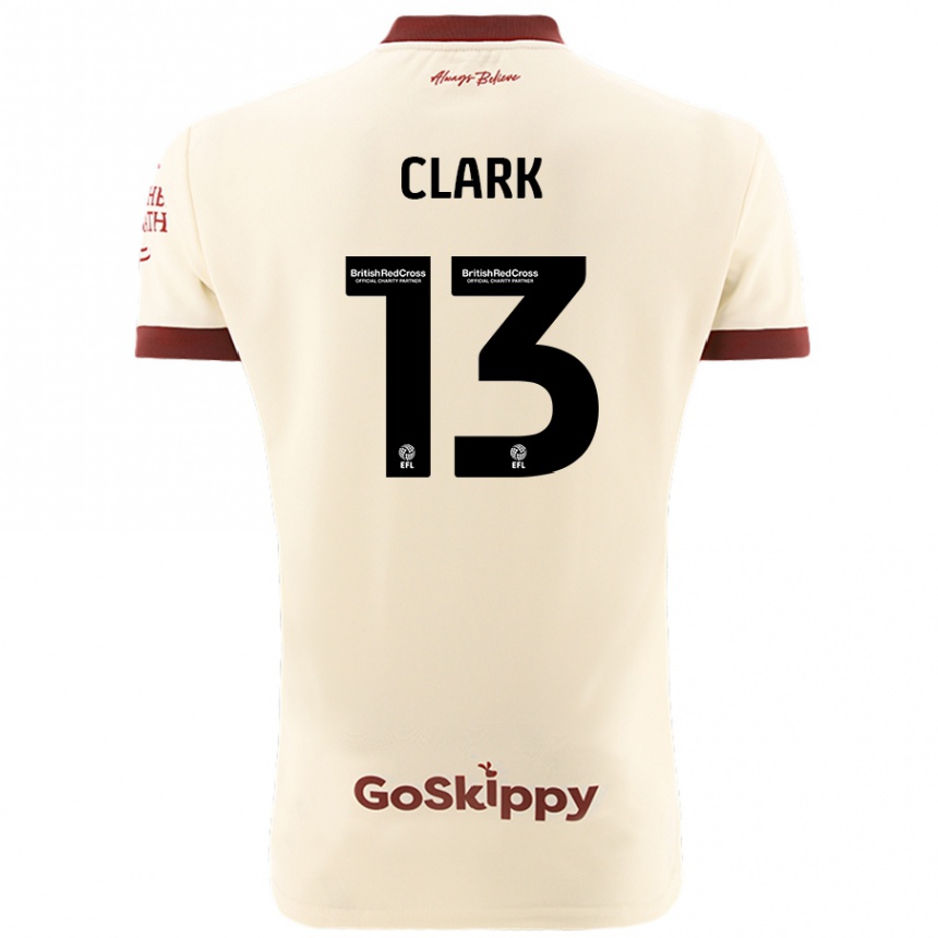 Femme Football Maillot Olivia Clark #13 Blanc Crème Tenues Extérieur 2024/25