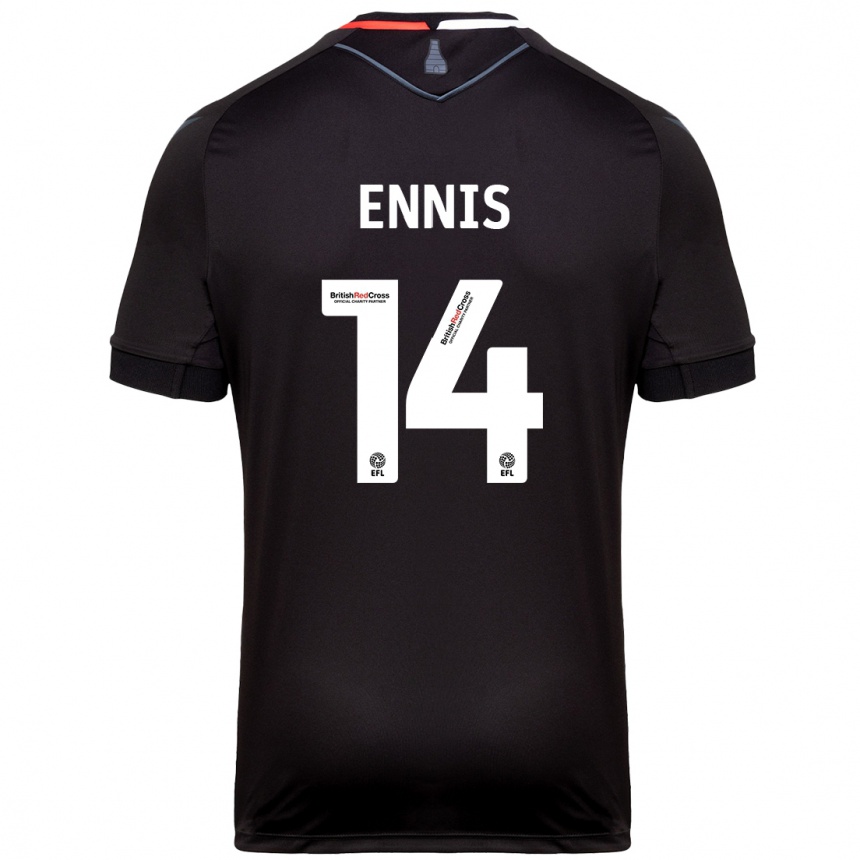 Femme Football Maillot Niall Ennis #14 Noir Tenues Extérieur 2024/25