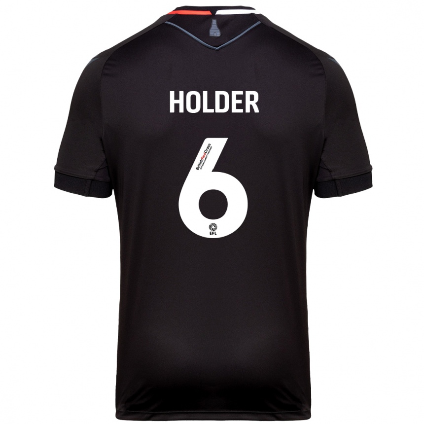 Femme Football Maillot Molly Holder #6 Noir Tenues Extérieur 2024/25