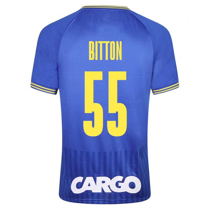 Femme Football Maillot Nir Bitton #55 Blanc Tenues Extérieur 2024/25