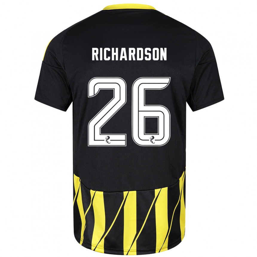 Femme Football Maillot Jayden Richardson #26 Noir Jaune Tenues Extérieur 2024/25