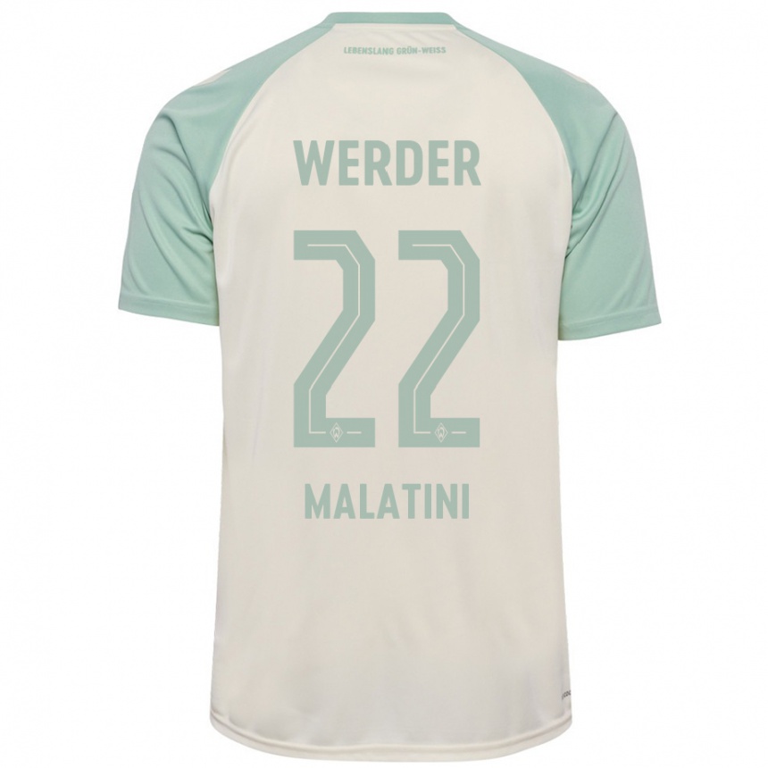 Femme Football Maillot Julián Malatini #22 Blanc Cassé Vert Clair Tenues Extérieur 2024/25