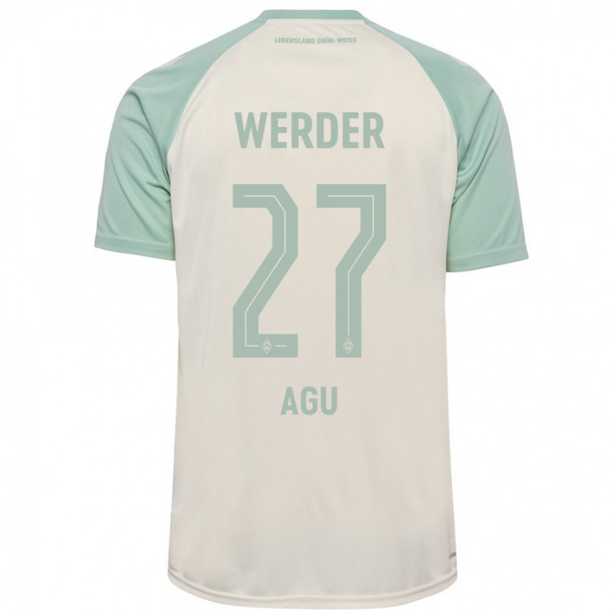 Femme Football Maillot Felix Agu #27 Blanc Cassé Vert Clair Tenues Extérieur 2024/25