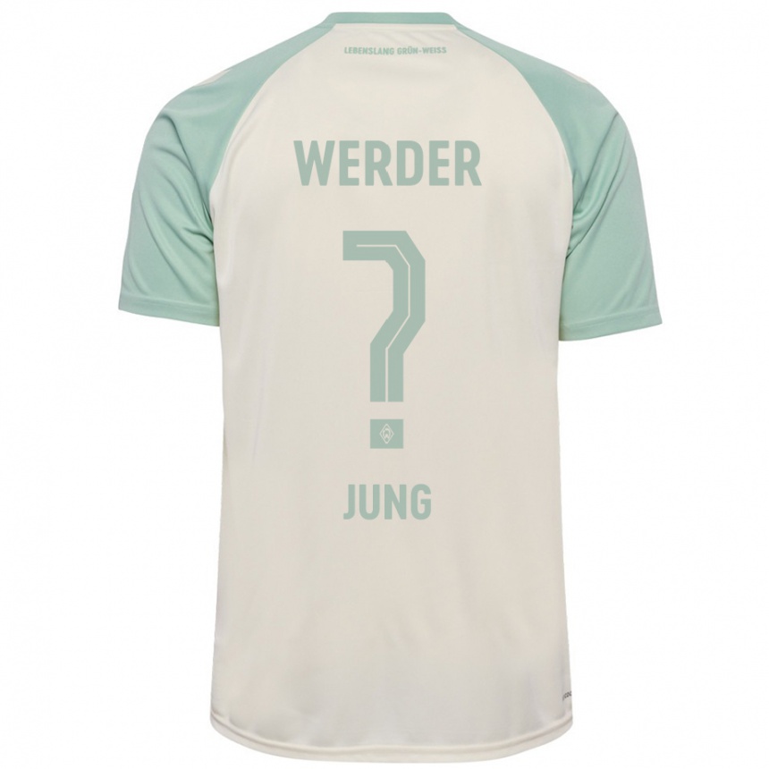 Femme Football Maillot Hugo Jung #0 Blanc Cassé Vert Clair Tenues Extérieur 2024/25