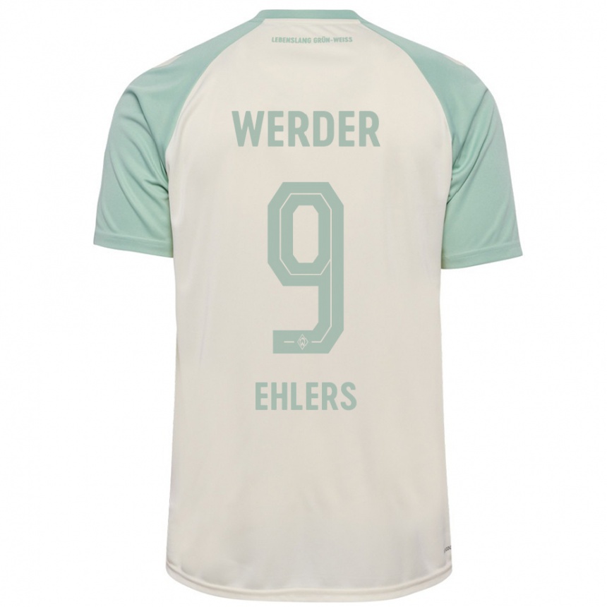 Femme Football Maillot Jannic Ehlers #9 Blanc Cassé Vert Clair Tenues Extérieur 2024/25