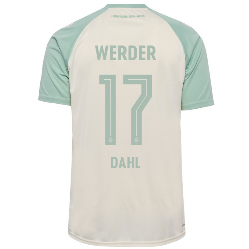 Femme Football Maillot Amira Dahl #17 Blanc Cassé Vert Clair Tenues Extérieur 2024/25