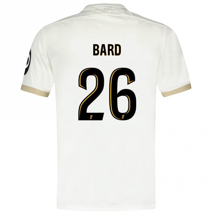 Femme Football Maillot Melvin Bard #26 Blanc Doré Tenues Extérieur 2024/25