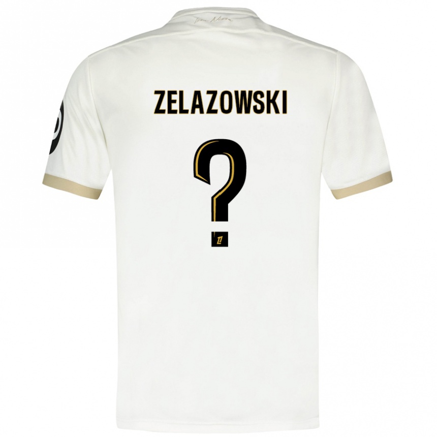 Femme Football Maillot Bartosz Zelazowski #0 Blanc Doré Tenues Extérieur 2024/25