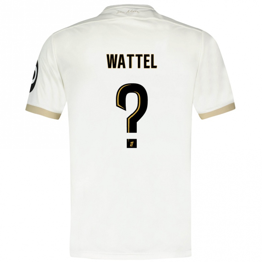 Femme Football Maillot Sami Wattel #0 Blanc Doré Tenues Extérieur 2024/25