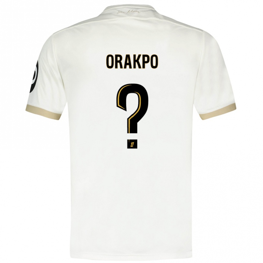 Femme Football Maillot Victor Orakpo #0 Blanc Doré Tenues Extérieur 2024/25