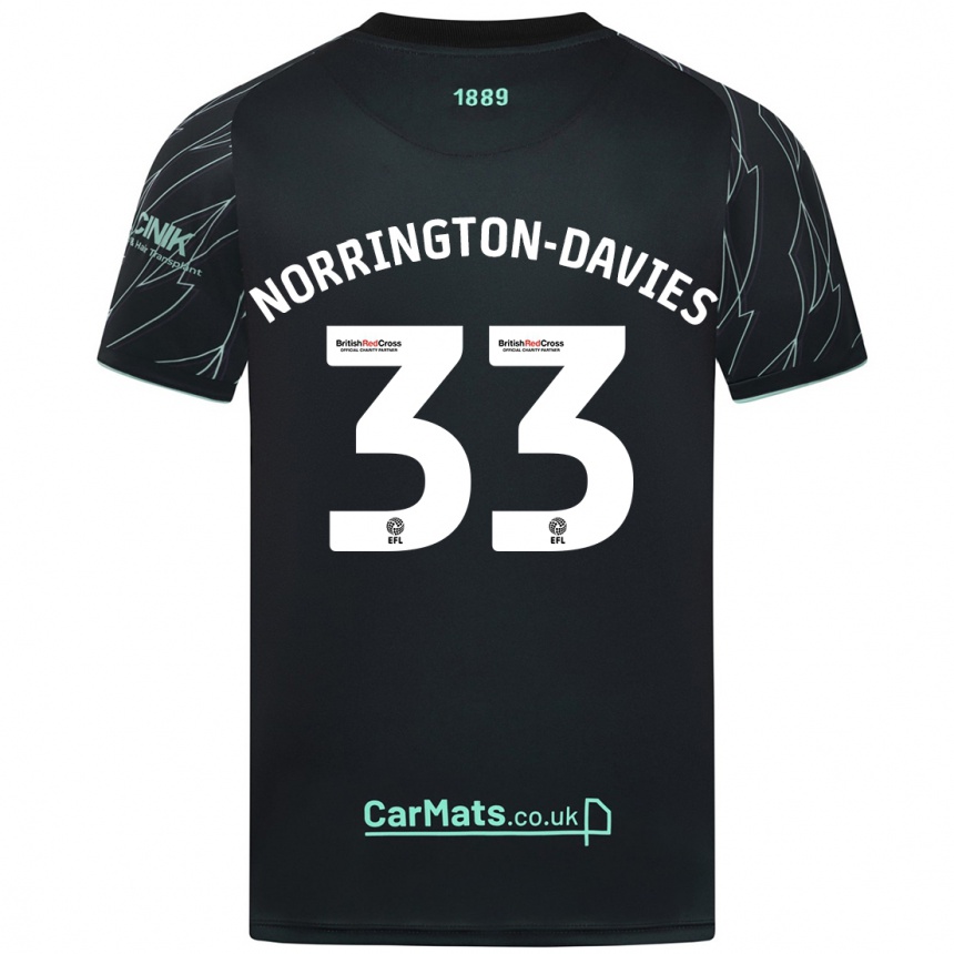 Femme Football Maillot Rhys Norrington-Davies #33 Noir Vert Tenues Extérieur 2024/25