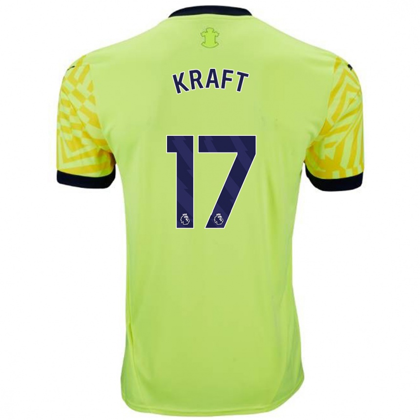 Femme Football Maillot Emily Kraft #17 Jaune Tenues Extérieur 2024/25