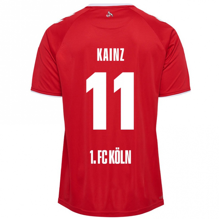 Femme Football Maillot Florian Kainz #11 Rouge Blanc Tenues Extérieur 2024/25