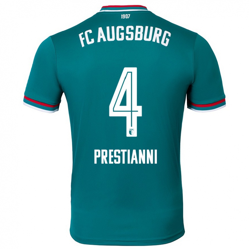 Femme Football Maillot Luis Prestianni #4 Vert Foncé Tenues Extérieur 2024/25