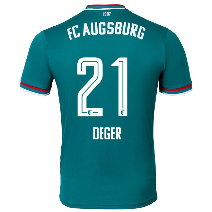 Femme Football Maillot David Deger #21 Vert Foncé Tenues Extérieur 2024/25