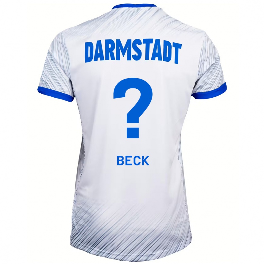 Femme Football Maillot Kerim Beck #0 Blanc Bleu Tenues Extérieur 2024/25