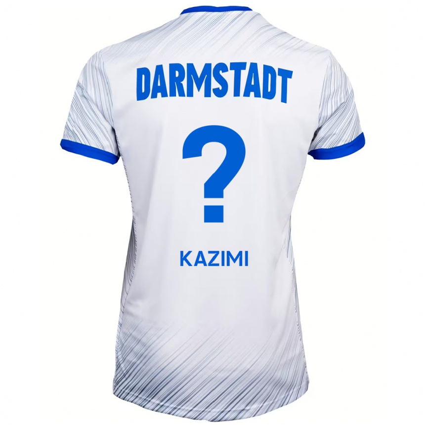 Femme Football Maillot Yasin Kazimi #0 Blanc Bleu Tenues Extérieur 2024/25