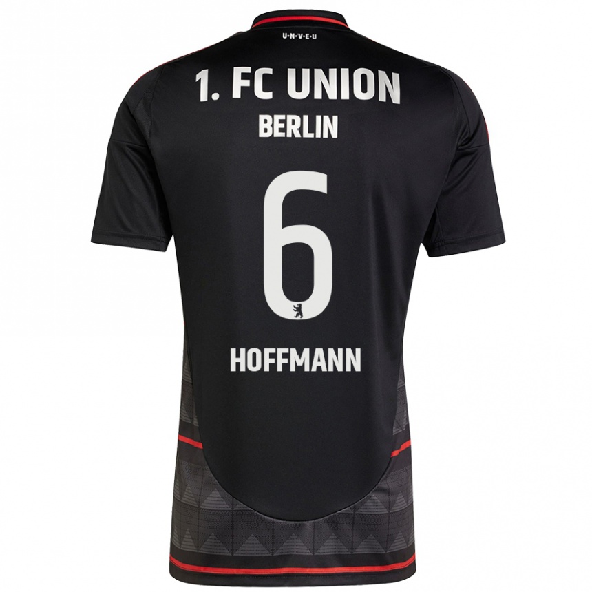 Femme Football Maillot Finn Hoffmann #6 Noir Tenues Extérieur 2024/25