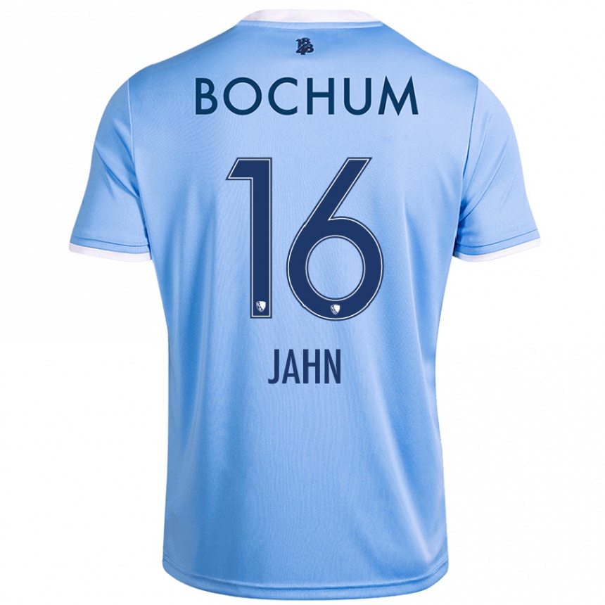 Femme Football Maillot Niklas Jahn #16 Bleu Ciel Tenues Extérieur 2024/25