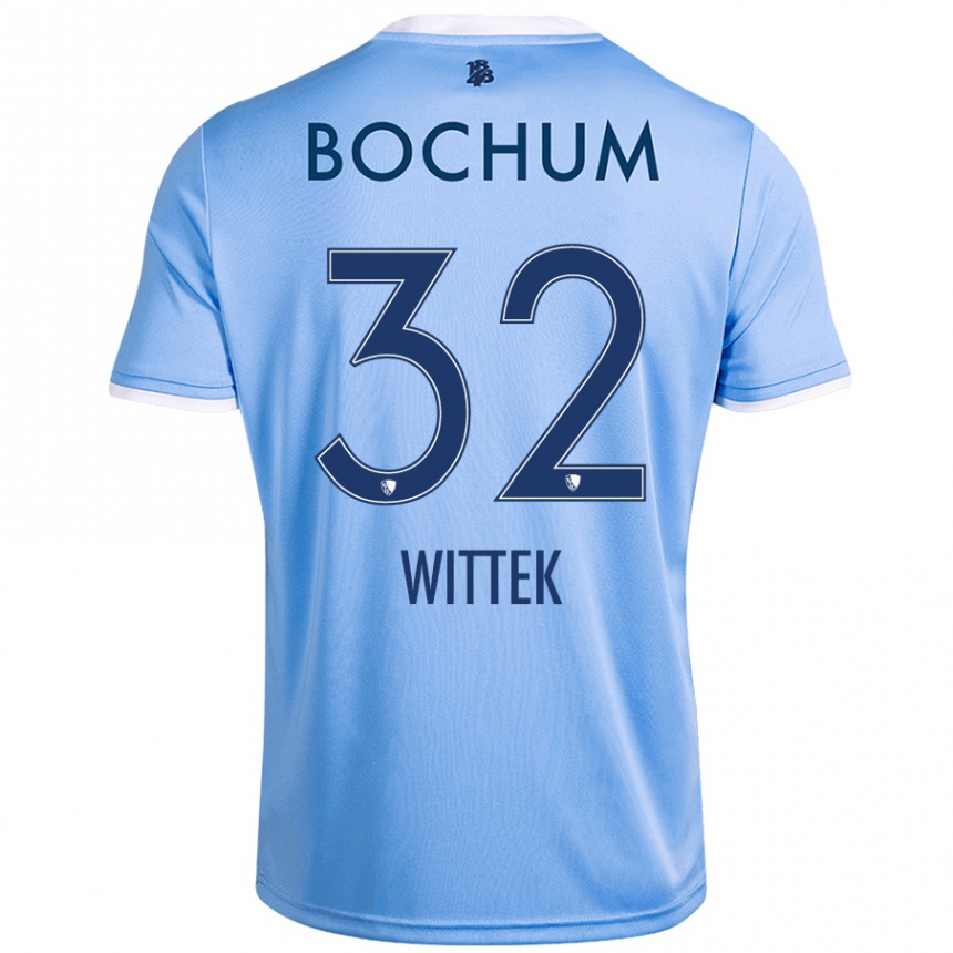 Femme Football Maillot Maximilian Wittek #32 Bleu Ciel Tenues Extérieur 2024/25