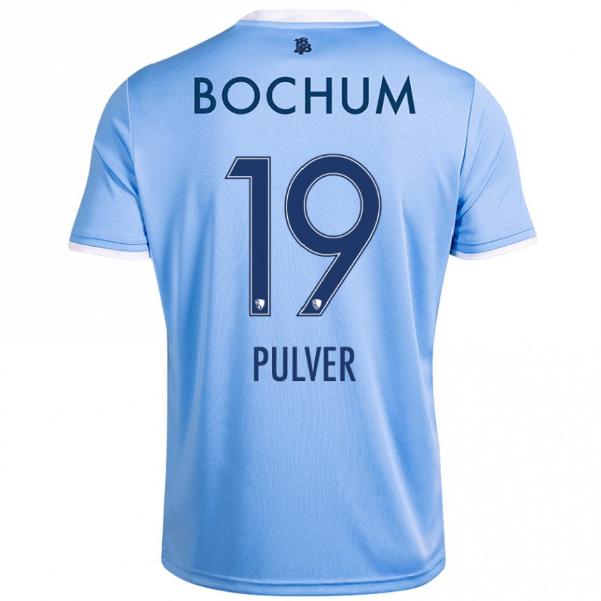 Femme Football Maillot Nico Pulver #19 Bleu Ciel Tenues Extérieur 2024/25