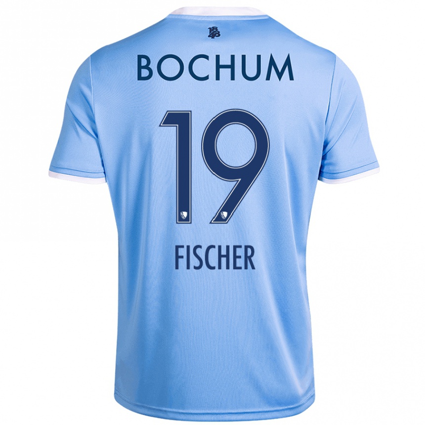 Femme Football Maillot Desmond Fischer #19 Bleu Ciel Tenues Extérieur 2024/25