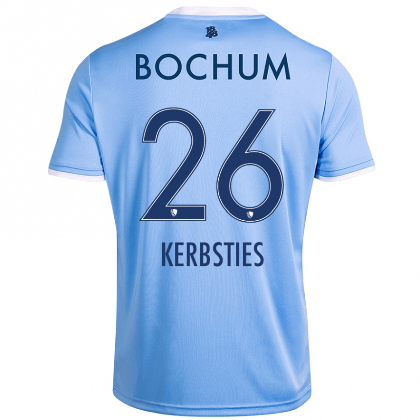 Femme Football Maillot Keanu Kerbsties #26 Bleu Ciel Tenues Extérieur 2024/25