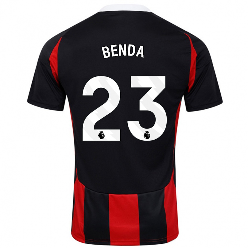 Femme Football Maillot Steven Benda #23 Noir Rouge Tenues Extérieur 2024/25