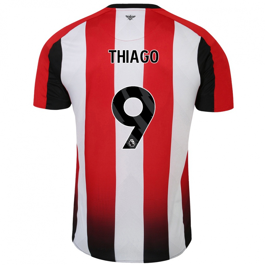 Enfant Football Maillot Igor Thiago #9 Rouge Blanc Tenues Domicile 2024/25