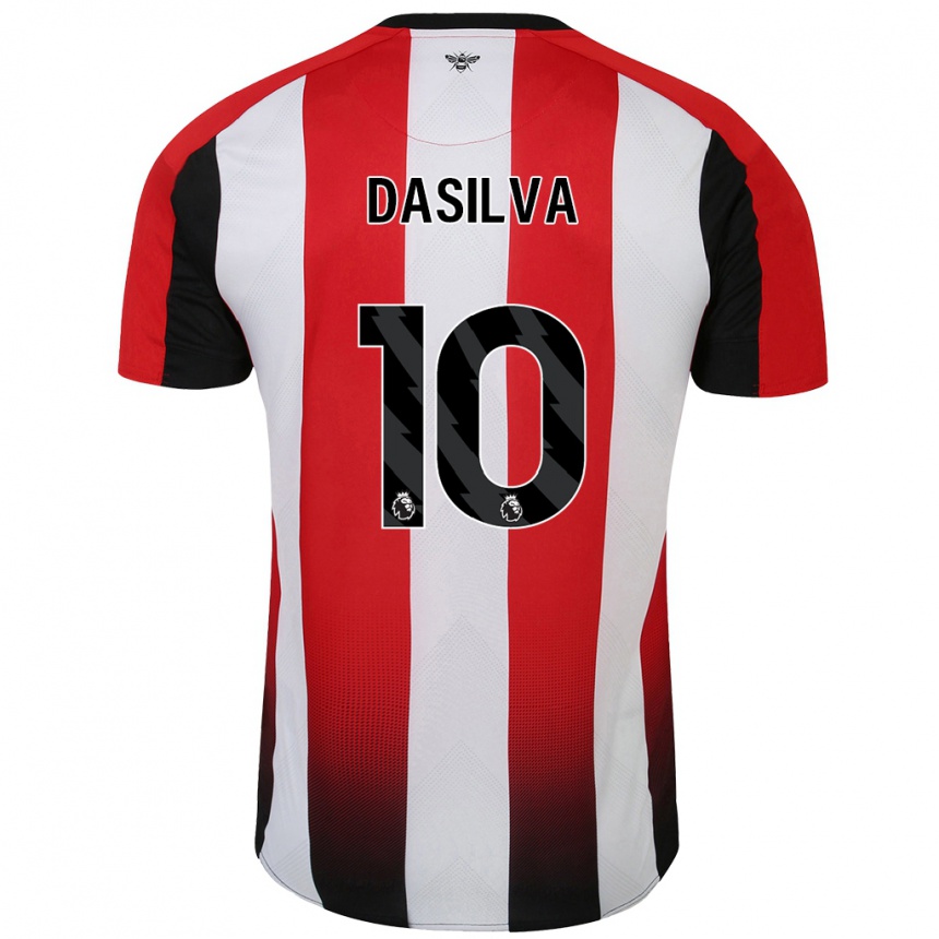 Enfant Football Maillot Josh Dasilva #10 Rouge Blanc Tenues Domicile 2024/25