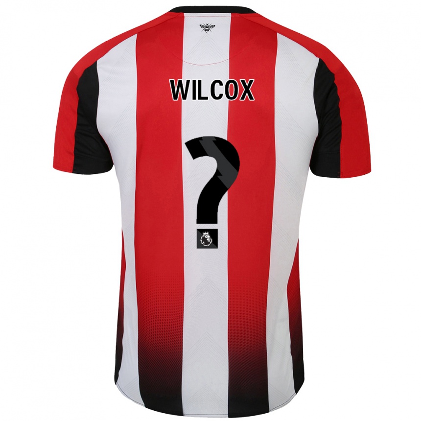 Enfant Football Maillot Max Wilcox #0 Rouge Blanc Tenues Domicile 2024/25