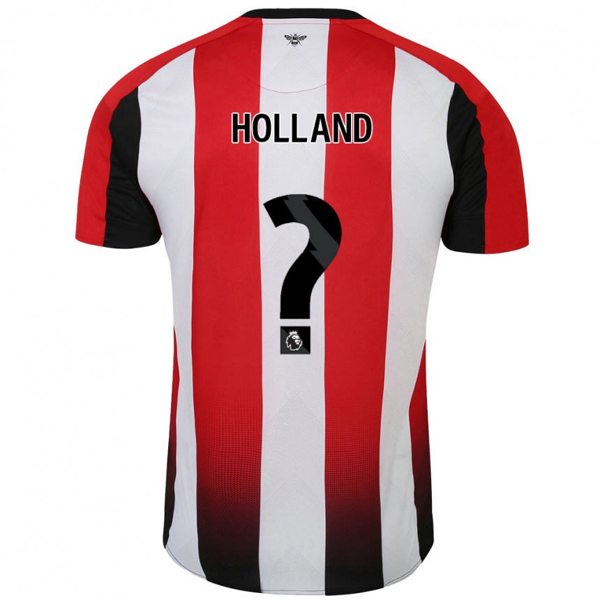 Enfant Football Maillot Isaac Holland #0 Rouge Blanc Tenues Domicile 2024/25