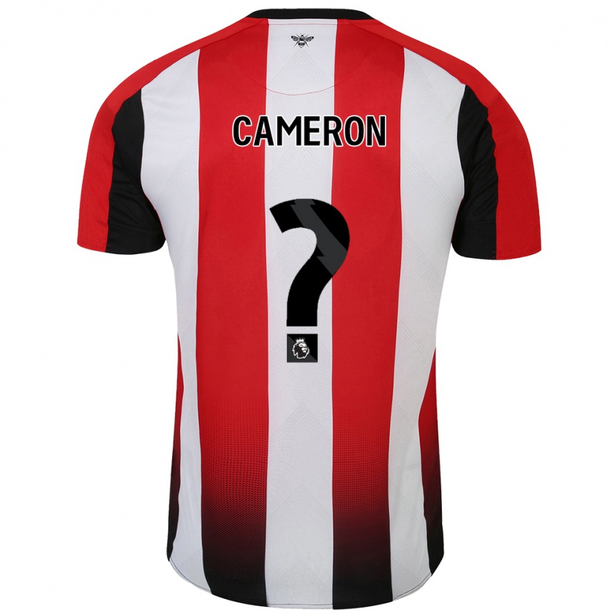 Enfant Football Maillot Cameron Anderson #0 Rouge Blanc Tenues Domicile 2024/25