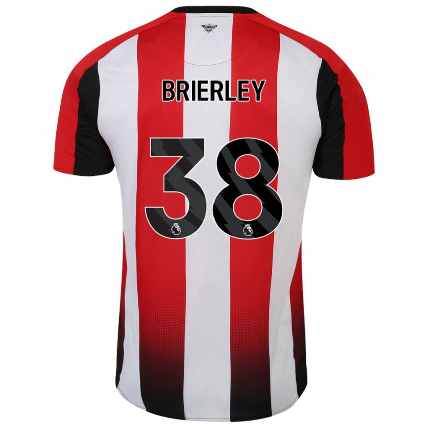 Enfant Football Maillot Ethan Brierley #38 Rouge Blanc Tenues Domicile 2024/25