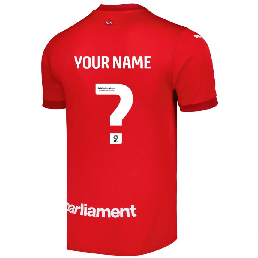 Enfant Football Maillot Votre Nom #0 Rouge Tenues Domicile 2024/25