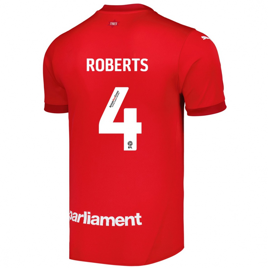 Enfant Football Maillot Marc Roberts #4 Rouge Tenues Domicile 2024/25