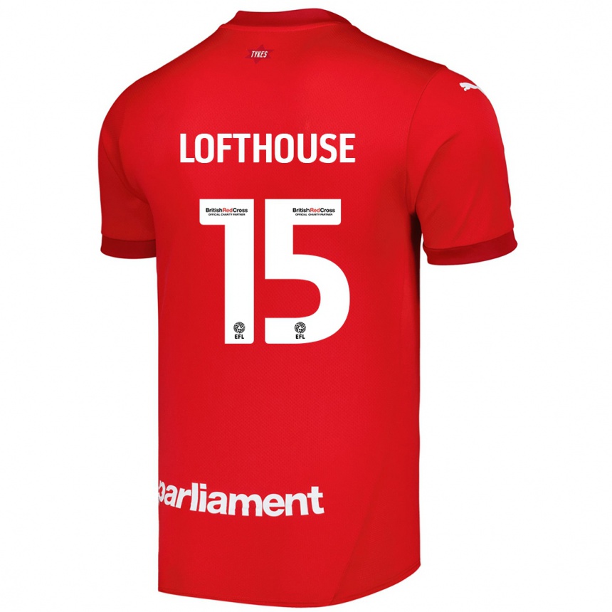 Enfant Football Maillot Kyran Lofthouse #15 Rouge Tenues Domicile 2024/25