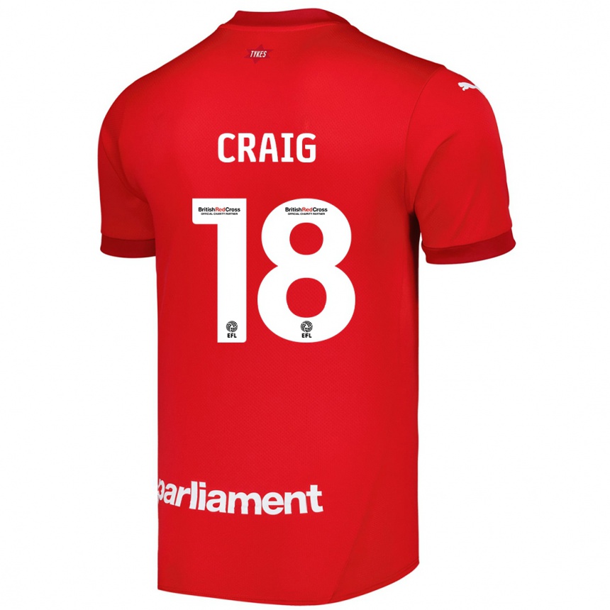 Enfant Football Maillot Matthew Craig #18 Rouge Tenues Domicile 2024/25