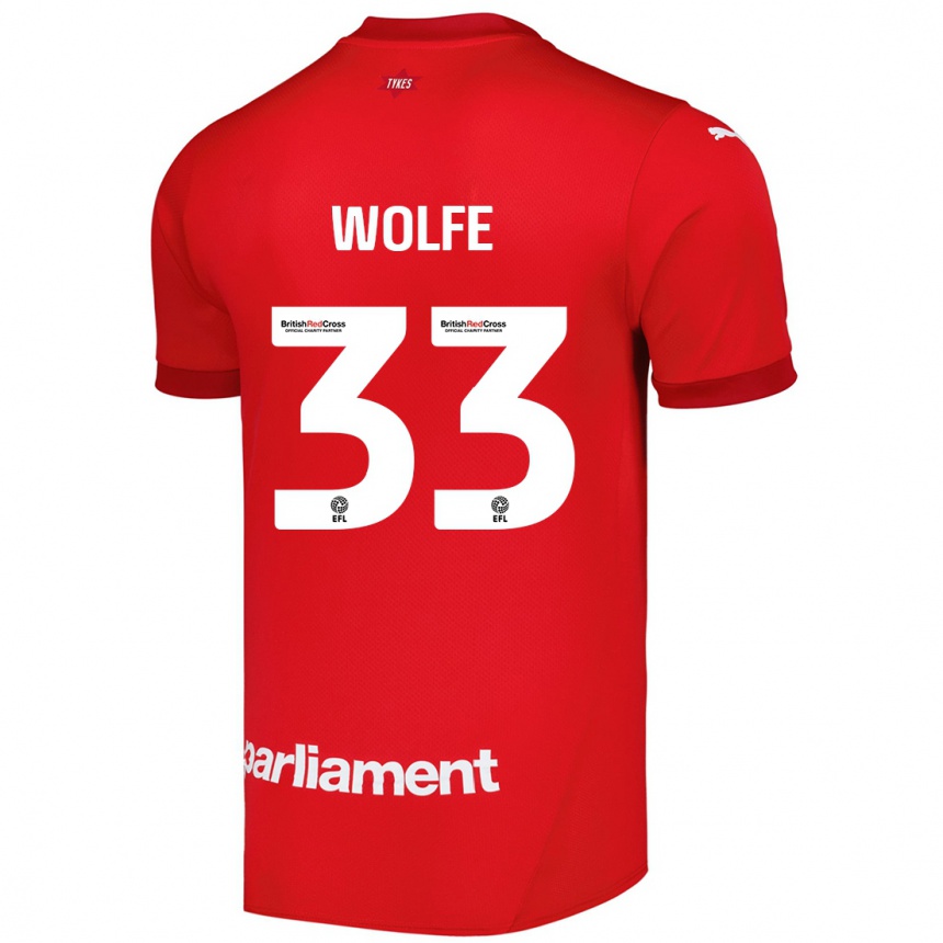 Enfant Football Maillot Matty Wolfe #33 Rouge Tenues Domicile 2024/25