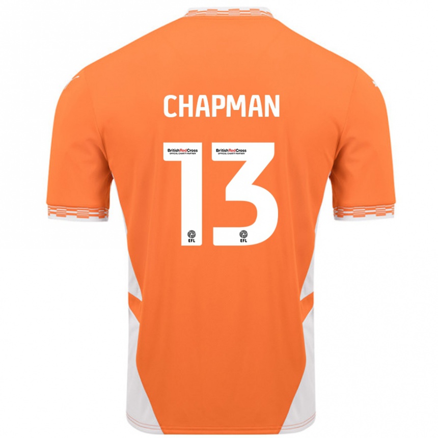 Enfant Football Maillot Mackenzie Chapman #13 Orange Blanc Tenues Domicile 2024/25