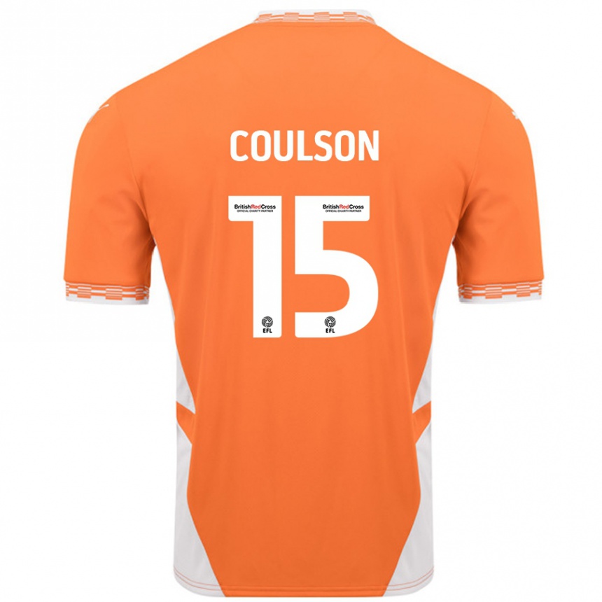 Enfant Football Maillot Hayden Coulson #15 Orange Blanc Tenues Domicile 2024/25