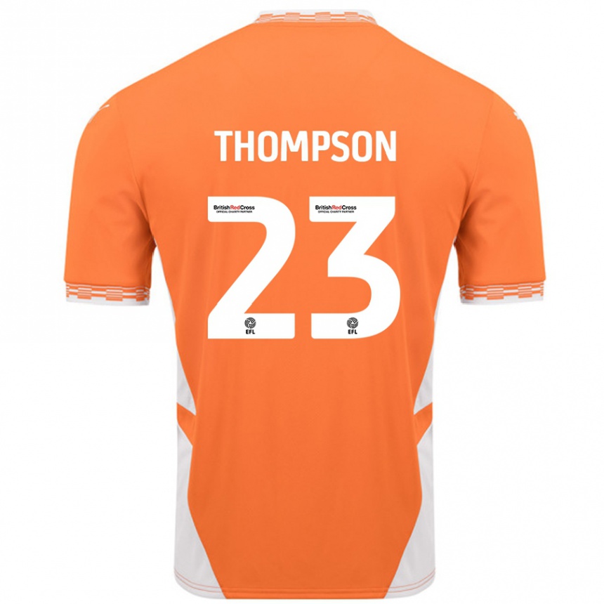 Enfant Football Maillot Dominic Thompson #23 Orange Blanc Tenues Domicile 2024/25