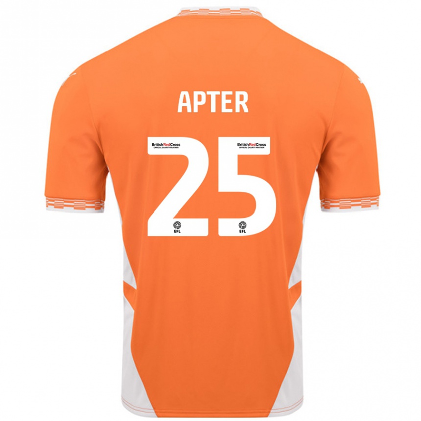 Enfant Football Maillot Rob Apter #25 Orange Blanc Tenues Domicile 2024/25