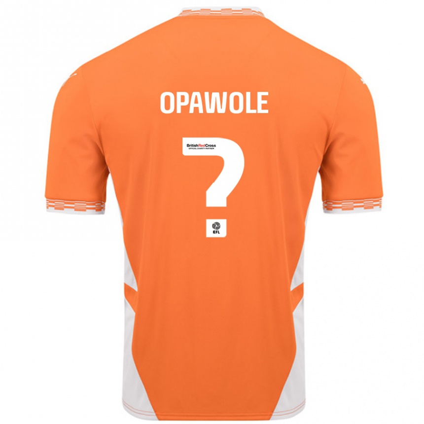 Enfant Football Maillot Johnson Opawole #0 Orange Blanc Tenues Domicile 2024/25