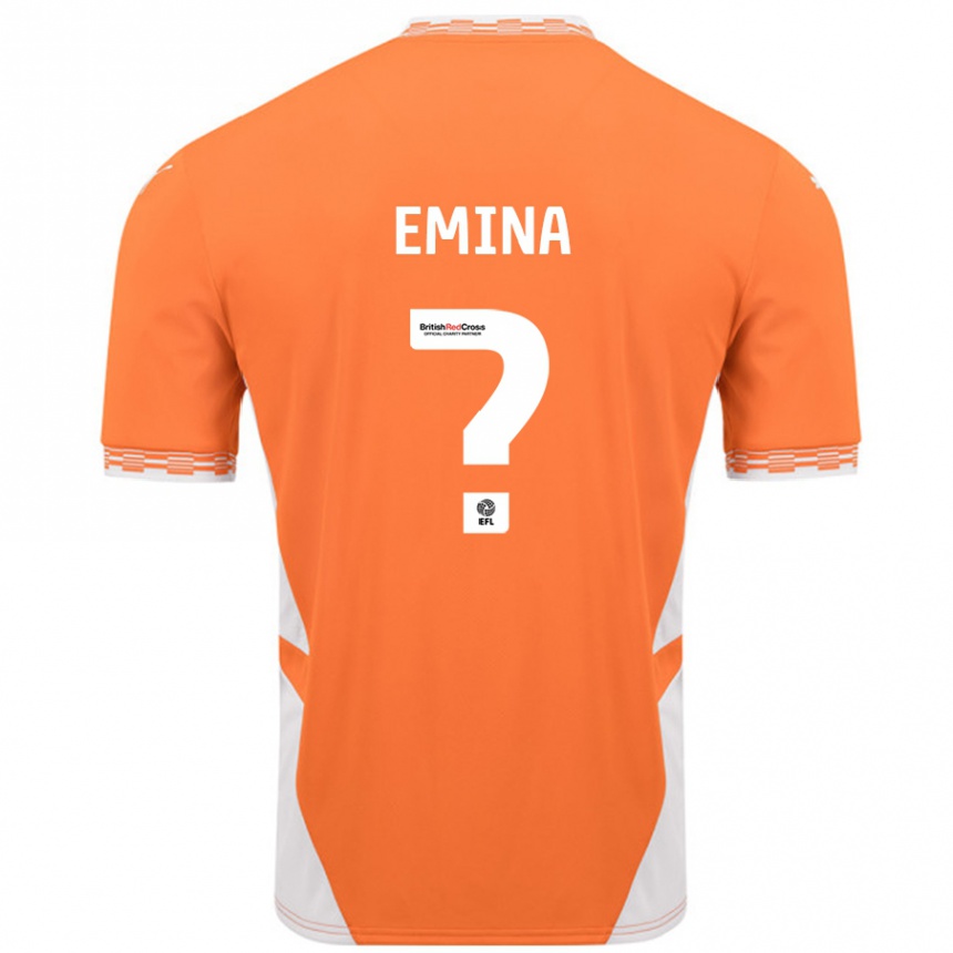 Enfant Football Maillot Ezra Emina #0 Orange Blanc Tenues Domicile 2024/25