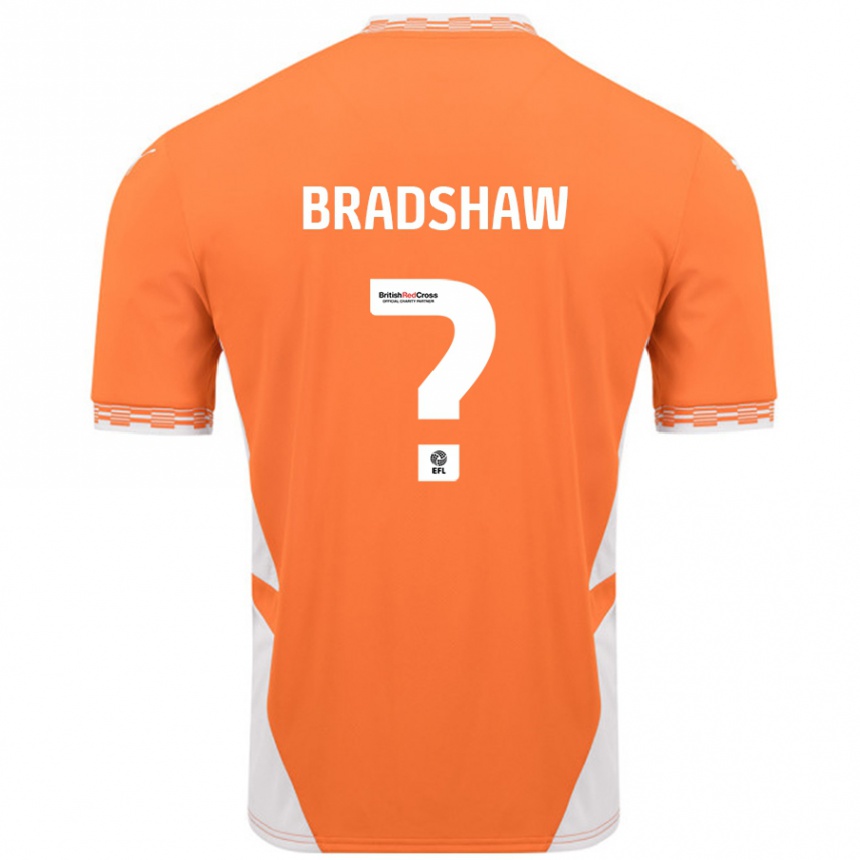 Enfant Football Maillot Ashleigh Bradshaw #0 Orange Blanc Tenues Domicile 2024/25