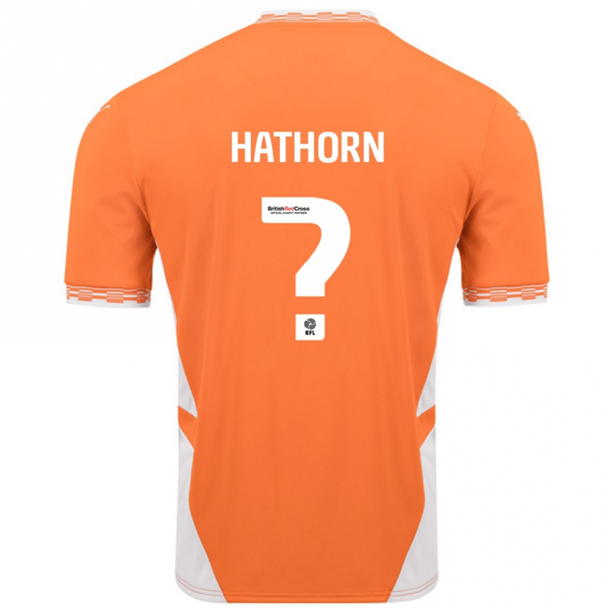 Enfant Football Maillot Erin Hathorn #0 Orange Blanc Tenues Domicile 2024/25